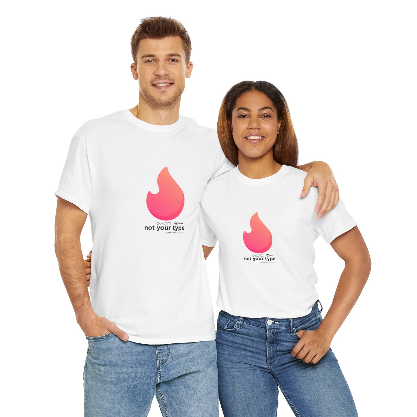 Inspirational 'Not your Type' Unisex Heavy Cotton T-Shirt – Empowerment & Self-Expression
