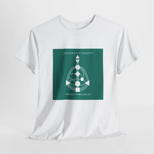 Inspirational 'Designed Not Random' Unisex Heavy Cotton T-Shirt – Empowerment & Self-Expression