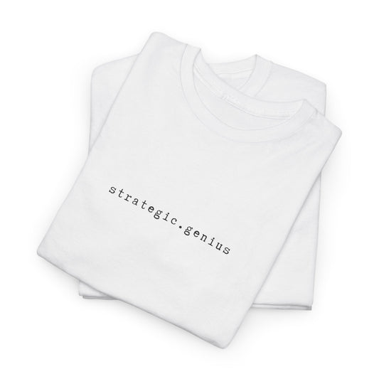Inspirational 'Strategic Genius' Unisex Heavy Cotton T-Shirt – Empowerment & Self-Expression