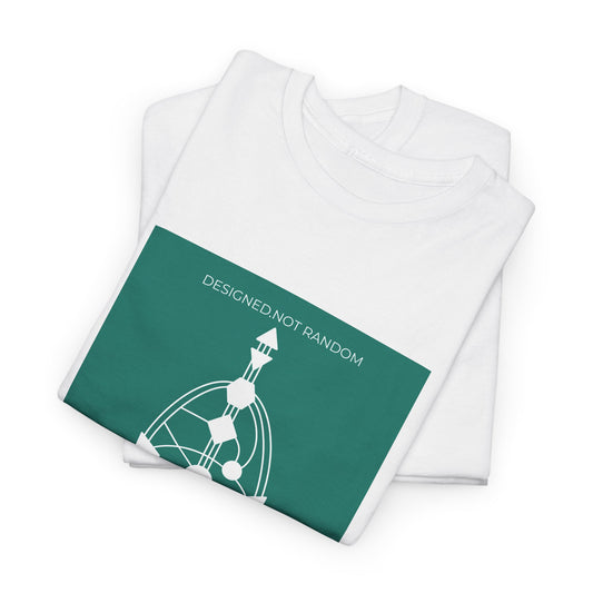 Inspirational 'Designed Not Random' Unisex Heavy Cotton T-Shirt – Empowerment & Self-Expression