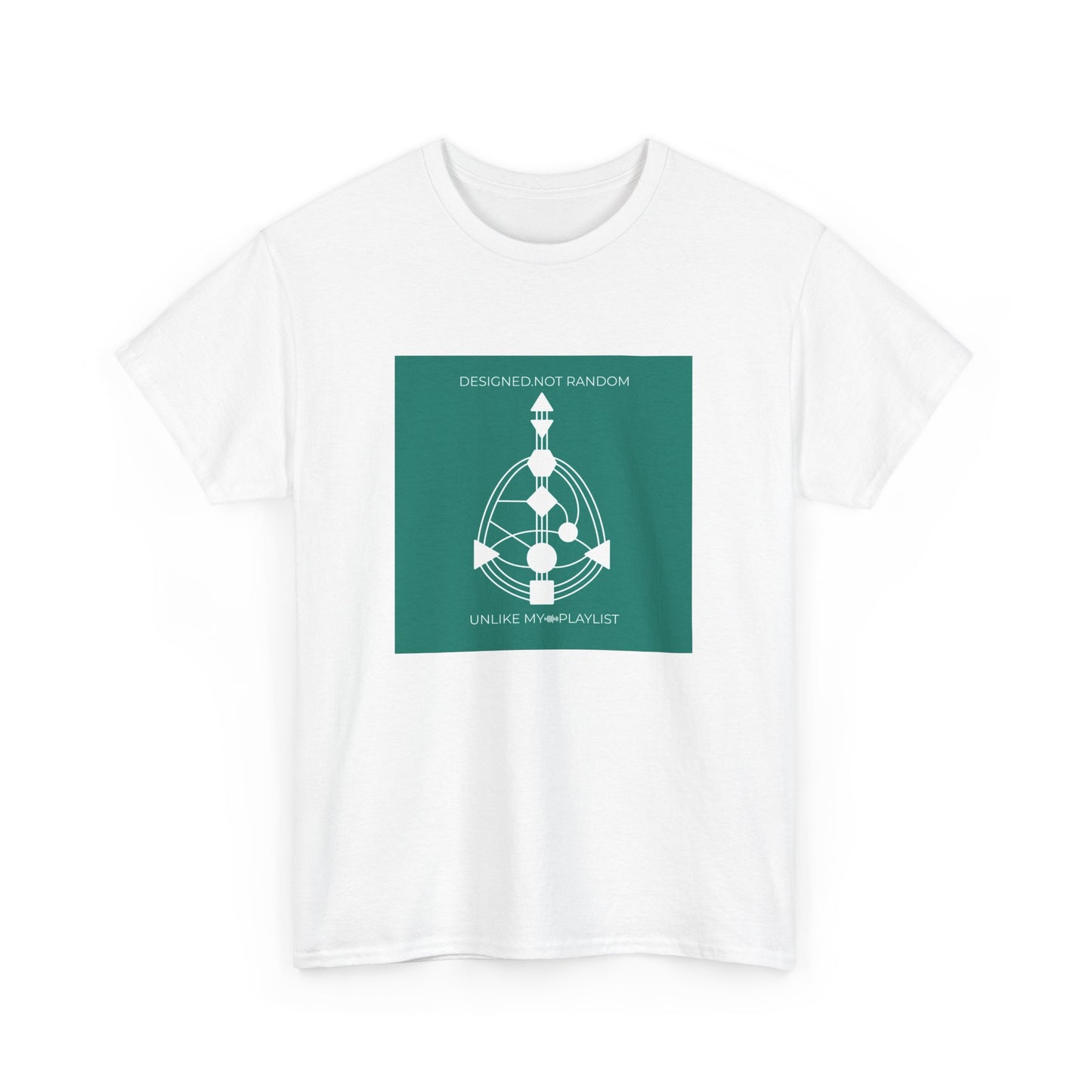 Inspirational 'Designed Not Random' Unisex Heavy Cotton T-Shirt – Empowerment & Self-Expression