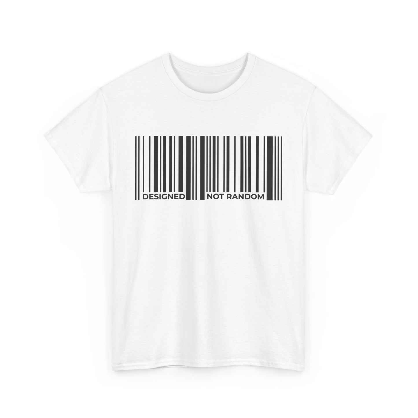 Inspirational 'Designed Not Random' Unisex Heavy Cotton T-Shirt – Empowerment & Self-Expression